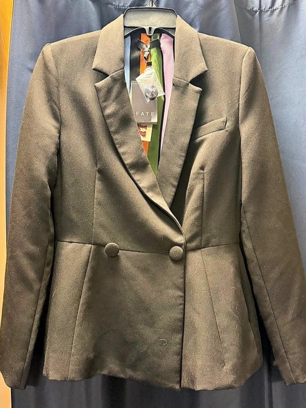 Solid Color Blazer in Black